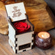 Romantic Wooden Box | Single Mesmerizing Red Rose