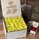 Stunning Yellow Eternal Roses | Forever Wooden Box