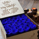 Attractive Royal Blue Roses | Premium Inscribed Wooden Box