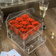 Small Modern Gift Box | Bright Orange Roses