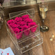 Passionate Pink Forever Roses | Small Exclusive Acrylic Box