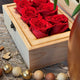 Stunning Red Eternal Roses In A Glamorous Treasure Chest Box