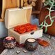 Magnificent Treasure Chest Box With Captivating Orange Roses