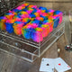 Bright Rainbow Forever Roses | Large Sophisticated Arylic Box with Drawer