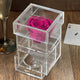 Single Hot Pink Rose | Premium Acrylic Box With Drawer