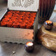 Splendid Orange Roses | Sleek-Finish Wooden Box