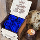 Gorgeous Wooden Boxful | Premium Preserved Royal Blue Roses -