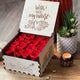 Magnificent Signature Red Roses | Charming Wooden Box