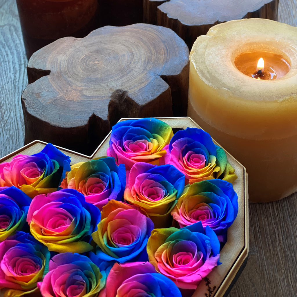 Heart Shaped Rainbow Box L 