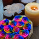 Everlasting Preserved Rainbow Roses - Large Luxury Black Diamond Heart Box
