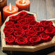 Exquisite Red Preserved Roses - Luxury Large Black Diamond Heart Box