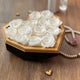 Luxury Preserved White Roses - Small Black Diamond Heart Box