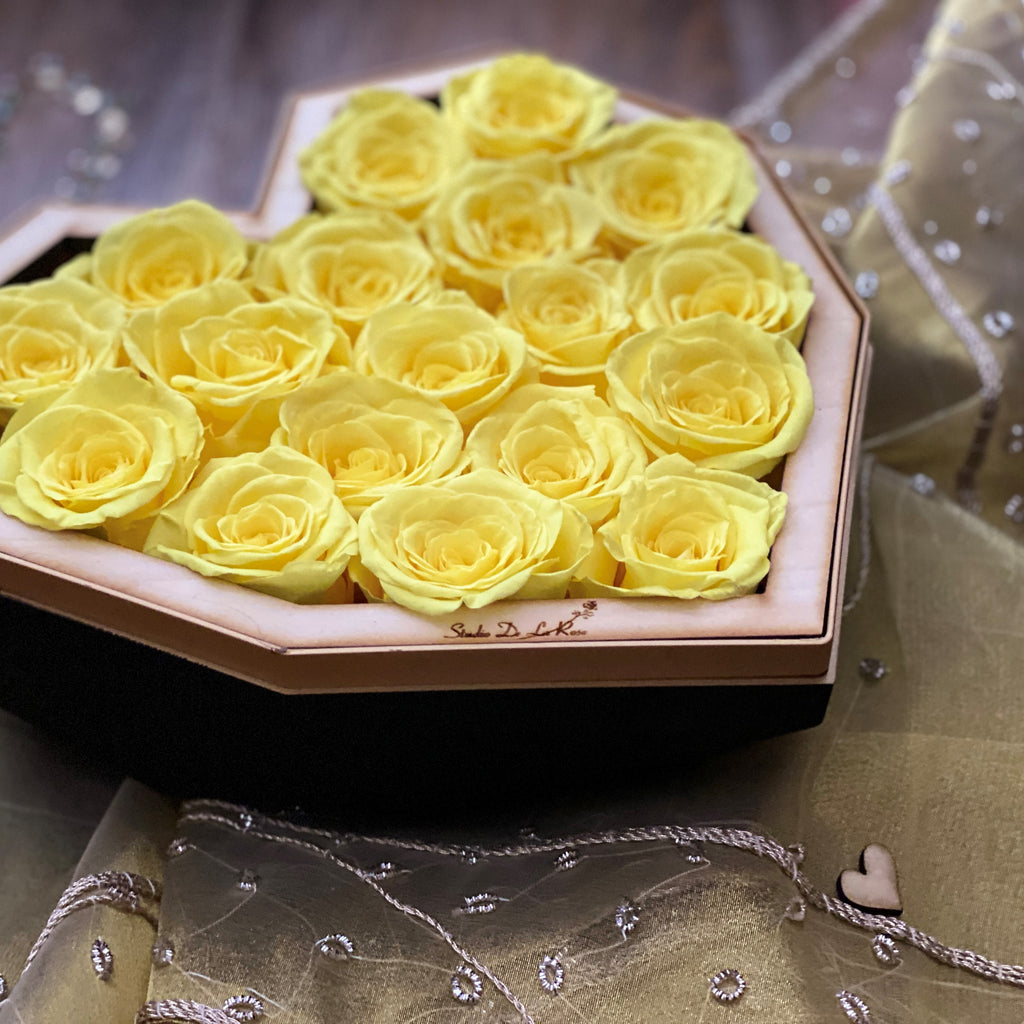 Heart Shaped Yellow Box L 