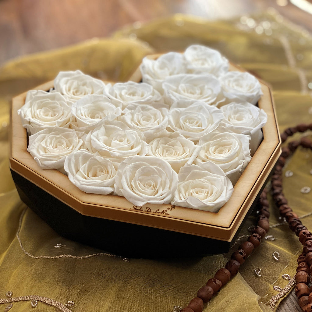 Heart Shaped White Box L